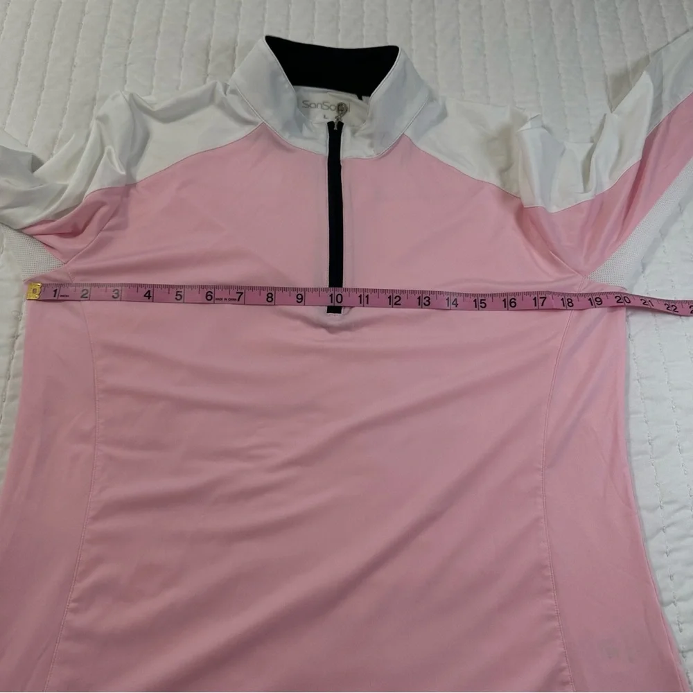 Sansoleil SunGlow Zip Mock Pink And White Long Sleeves UV 50+
Cooling - Picture 5 of 14